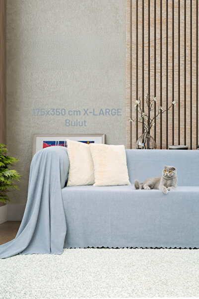 Latuda Home Kaymaz Koltuk Örtüsü Çift Taraflı Mikrofiber Şönil 175x350 cm XL-...
