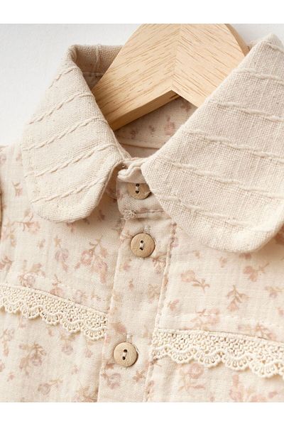 Cherrys Bebek Braided Linen Girl's Dress