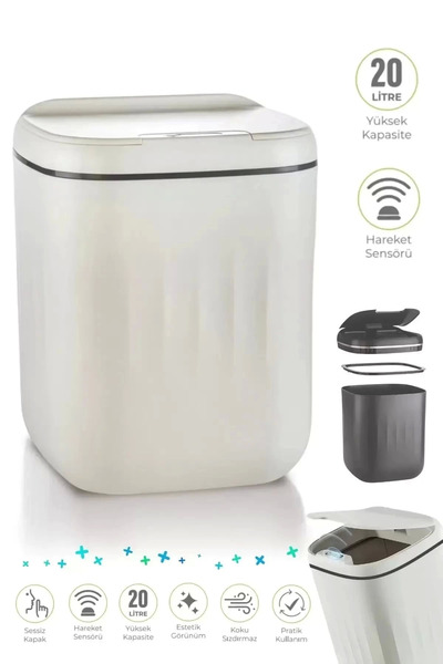 Clevora Smart Technological Sensor Trash Can Light Odor-Proof Office Bathroom Kitchen
