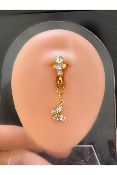 Arescollection DELİKSİZ ( DELİK GEREKTİRMEYEN) KLİPSLİ SIKIŞTIRMALI GÖBEK PİE...