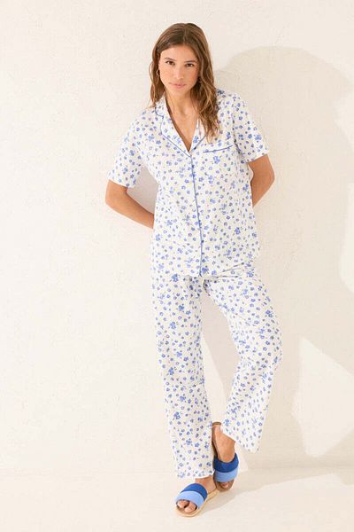 Women'secret White floral classic pyjamas