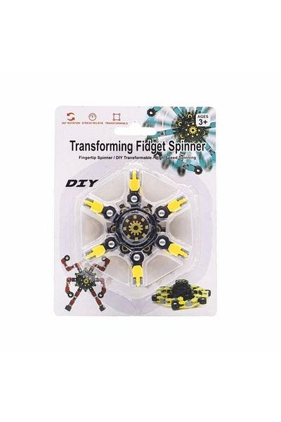AC BOX Yellow Stress Wheel Transforming into Robot