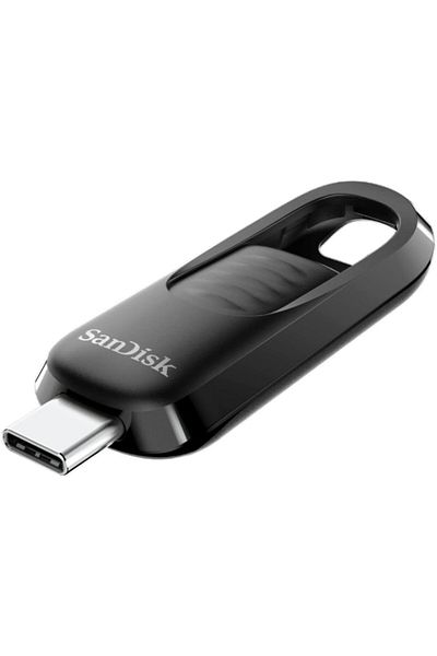 SanDisk Ultra USB Type-C Flash Drive 64GB – 300MB/s Read, Retractable, USB 3.2 Gen 1 – Black