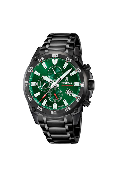 FESTİNA Timeless Chronograph Green and Black Men's Watch F20735/2