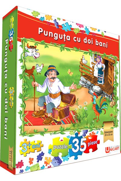 Editura Unicart Puzzle 35 Pieces - The Bag With Two Money 33x23 Cm