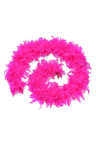 Findit Fuchsia Color Fluffy Feathered Otriş Boa Real Feather Decoration 180 cm (2818)