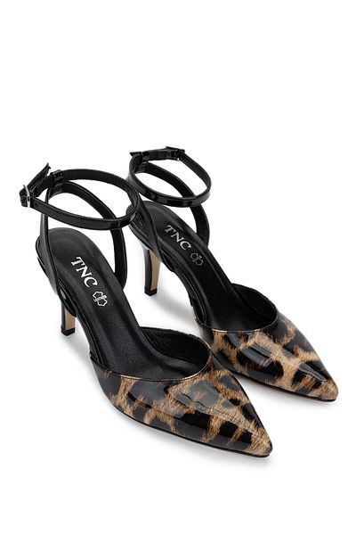 Tamer Tanca Women's Vegan Leopard Heeled Shoes