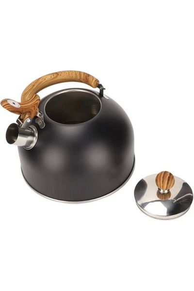 storeks Stainless Steel Teapot Black Color