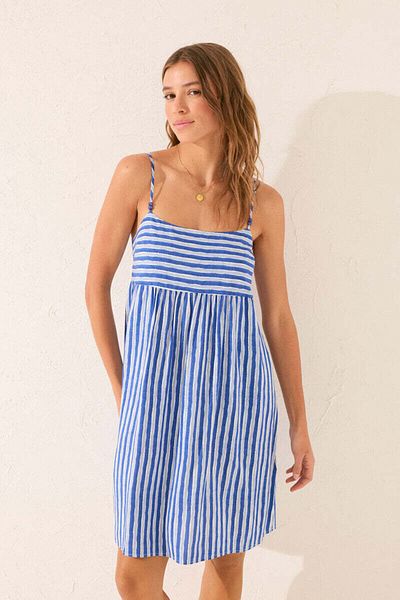 Women'secret Short blue striped dress