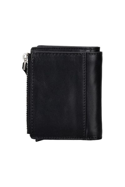 Enseb Leather Wallet and Card Holder, Mechanism, 10 Card Compartments, Black