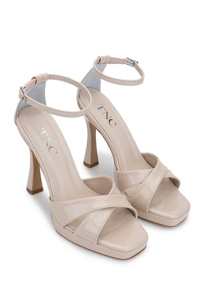 Tamer Tanca Women's Vegan Beige Heeled Shoes