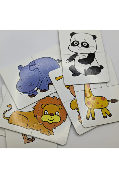 sallma Set 2 x Puzzle Cards, Head and Tail Matching
