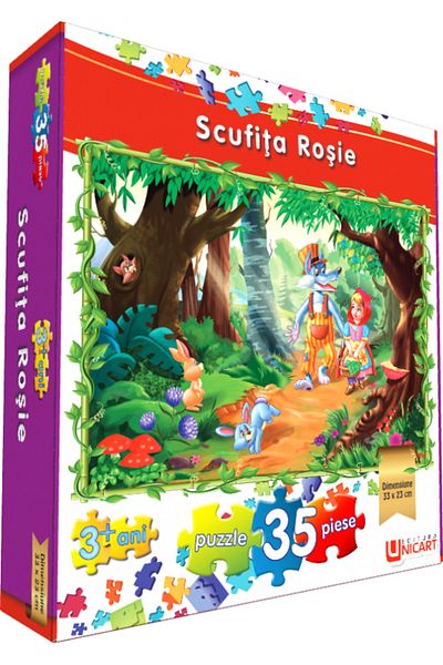 Editura Unicart Puzzle 35 pieces - Little Red Riding Hood 33x23 cm