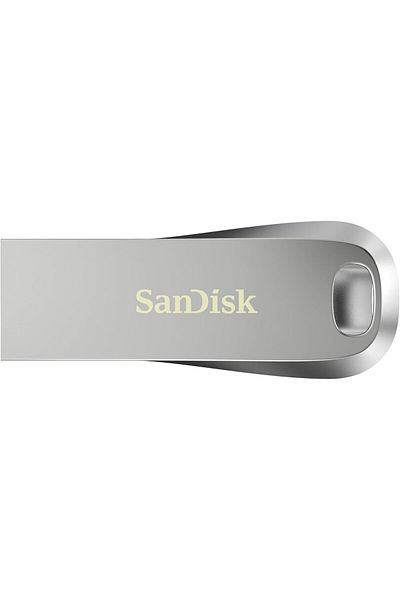 SanDisk محرك أقراص فلاش USB 3.2 من الجيل الأول فائق الفخامة، فضي، SDCZ74-128G-G46