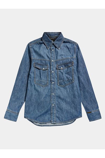 G-STAR RAW Cămașă din denim pentru bărbați G-Star Raw D23006-D539 Albastră