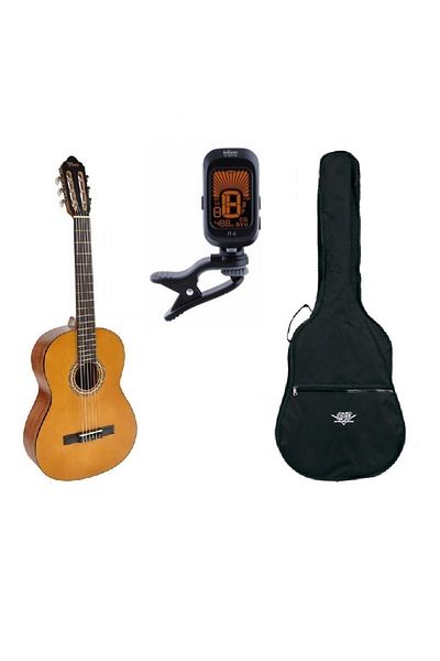 VALENCIA Vc204k 4/4 Classical Guitar Set, Bag, Digital Tuner