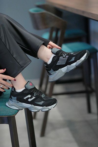SOLAZER Pantofi negri - Pantofi sport casual pentru femei 028