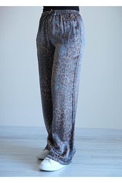 snc Parlak Bol Paça Pantolon Kahve