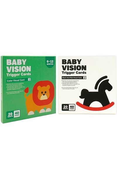 OEM Set of 40 baby visual stimulation cards, picture cards, 6-12 months