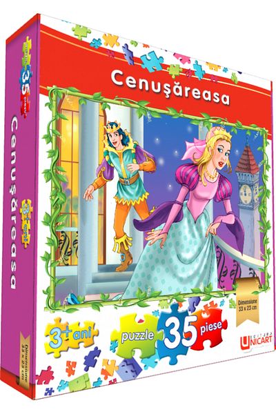 Editura Unicart Puzzle 35 pieces - Cinderella 33x23 cm