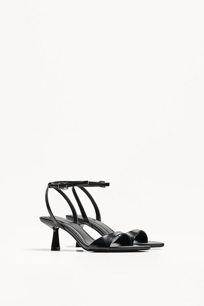 Bershka High-heel sandals with ankle strap