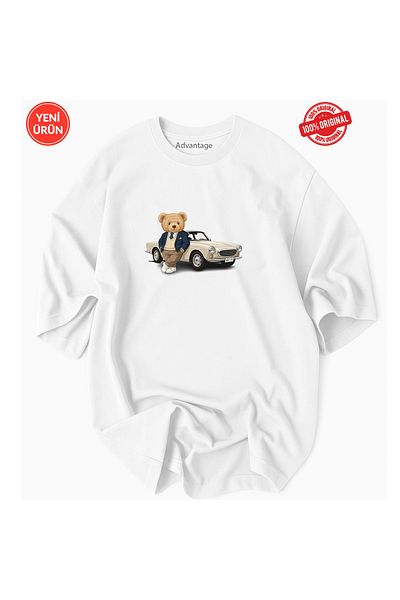 JDM Motosport RACING Teddy Bear Car Logo 100% βαμβακερό μπλουζάκι Premium