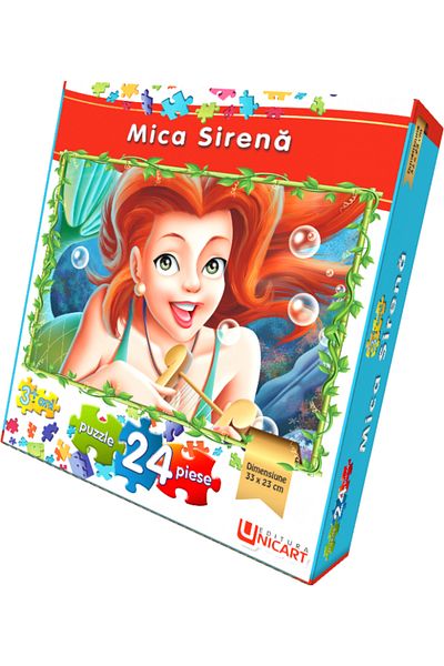 Editura Unicart Puzzle 24 pieces - The Little Mermaid 33x23 cm