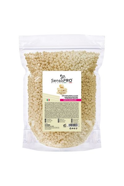 SensoPRO Milano White Chocolate Elastic Depilatory Wax Granules, 500g