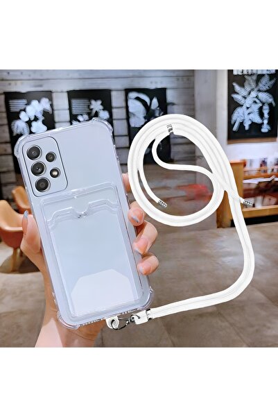 PiyasaSepeti حافظة سامسونج جالاكسي A53 مضادة للصدمات مع حامل بطاقة وحزام + جه...