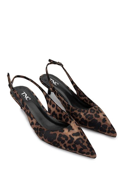 Tamer Tanca Women's Vegan Leopard Heeled Shoes
