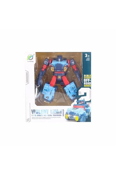storeks Blue Robot Transforming into a Terrain Vehicle