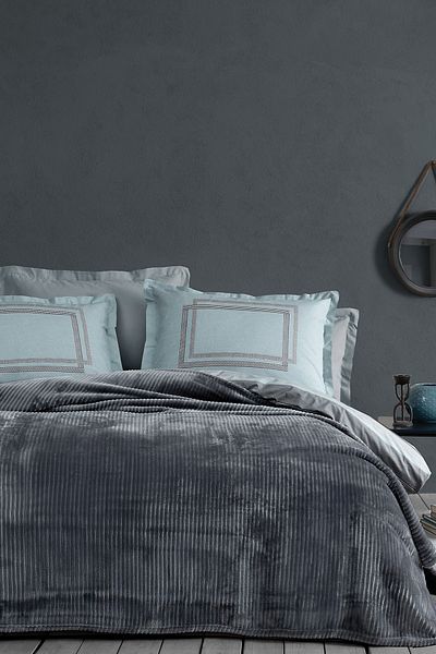 Yataş Wellsoft Anthracite Single Blanket - Adel