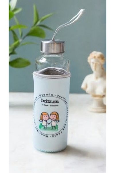TEKNO İSTANBUL Tekno Istanbul Burç Flask with Case 400 ml Gemini Blue -Thn74770