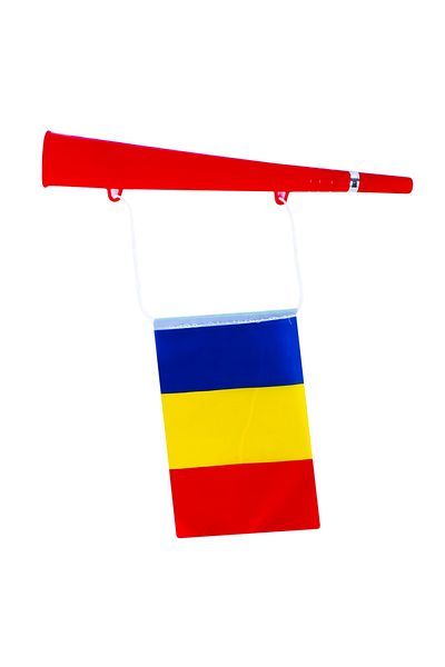 OEM Vuvuzela with flag, Romania, 36 cm