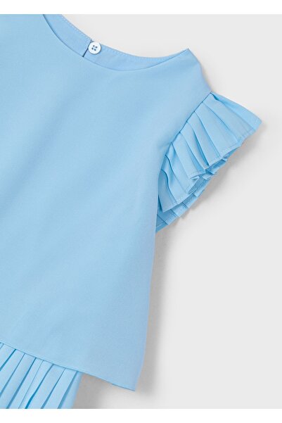 MAYORAL Salopetă scurtă plisată pentru fete Albastru deschis 3871