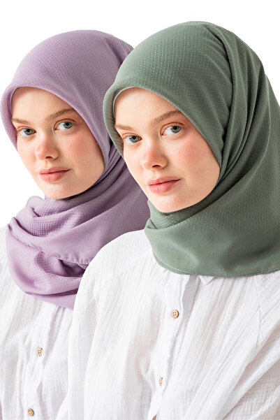 Wega Moda 2 τμχ Βαμβακερό ζακάρ κασκόλ, φυσική και κομψή εμφάνιση, βαμβακερό κασκόλ ζακάρ, μαλακό βαμβακερό κασκόλ.