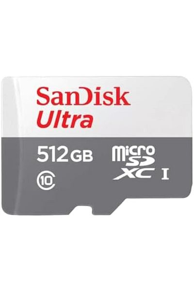 SanDisk بطاقة ذاكرة سانديسك ألترا SDXC UHS-1 سعة 512 جيجابايت، رمادية