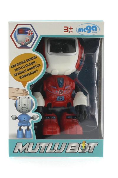 LiderGlobal Mini Cute Red Robot with Decorative Sound and Light