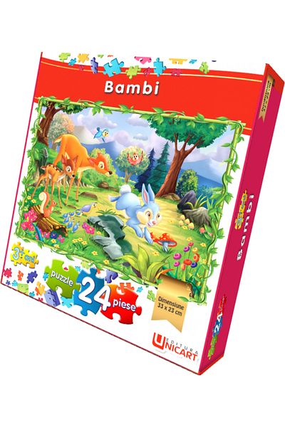 Editura Unicart Puzzle 24 pieces - Bambi 33x23 cm