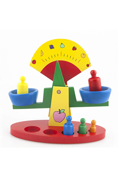 OEM Jucarie Balanta din Lemn cu 5 Cilindri, Montessori pentru Copii