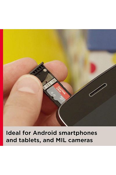 SanDisk بطاقة ذاكرة سانديسك ألترا مايكرو إس دي سعة ٢٥٦ جيجابايت UHS-I بسرعة ١٥٠ ميجابايت/ثانية - SDSQUAC-256G-GN6MN