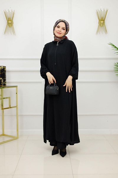 Enans Design Women's Hijab 2 Piece Summer Aerobin Suit Tunic & Trousers