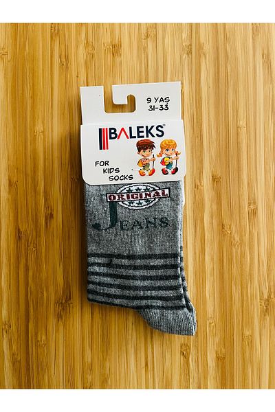 Öztürk Детски чорапи Baleks. Модел: 235. За 9 години, размер 31-33. Сиви, 1 чифт.
