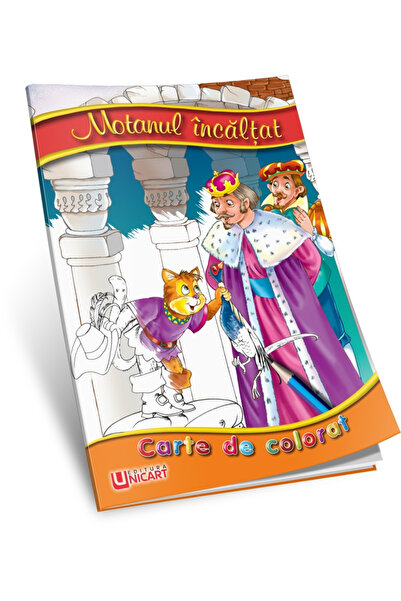 Editura Unicart Carte de colorat - Motanul incaltat