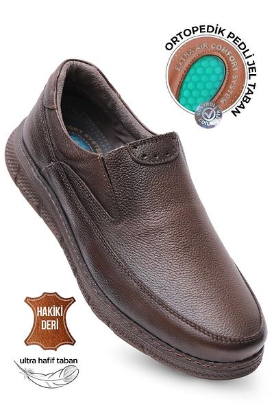 KAPTAN JUNIOR Мъжки ортопедични обувки Captain Junior с масаж на петата, ултракомфортни, от естествена кожа, MULUE 625