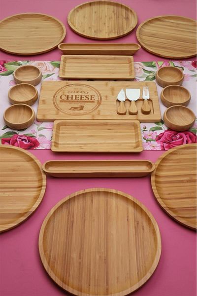 Atbyhome Cradle 6-Person 20 Piece Natural Bamboo Breakfast Set – Breakfast Set Presentation Set
