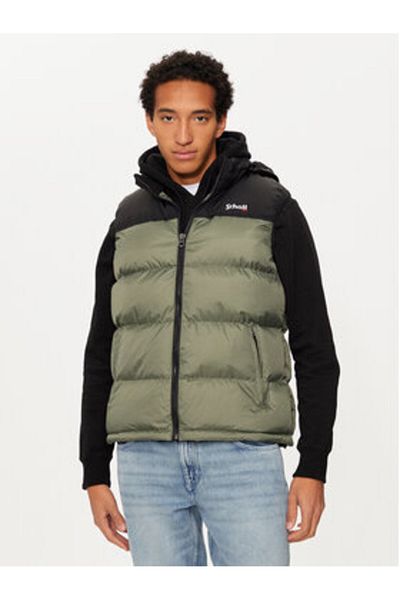Schott NYC Mens Vest UTAHV Green