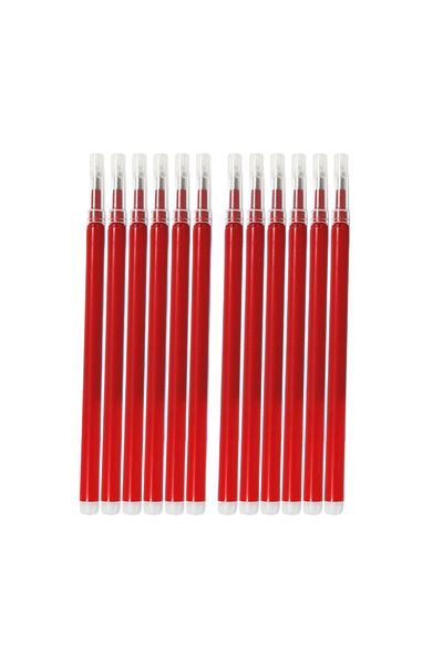 Ropet Set of 12 Roller Eraser Refills, red, compatible with Pilot Frixion