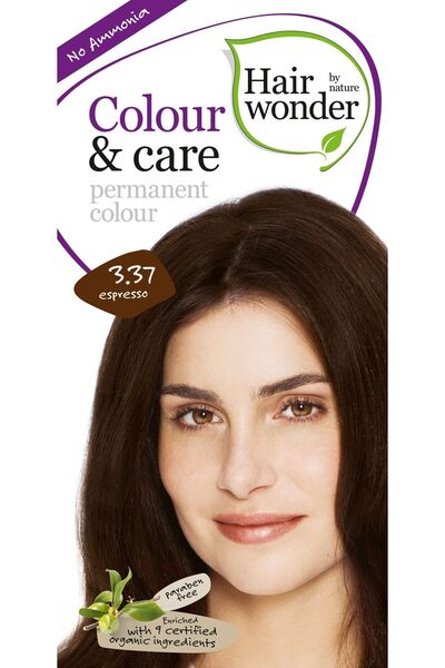 Hairwonder Vopsea de par fara amoniac, Hairwonder, Colour & Care Espresso 3.37