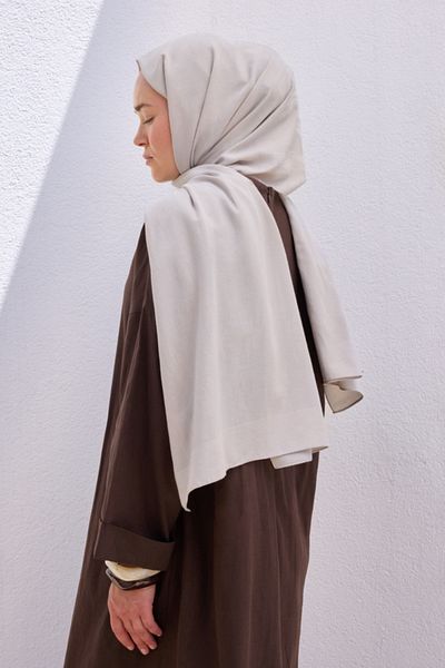 Qef Cotton Line Shawl Silver